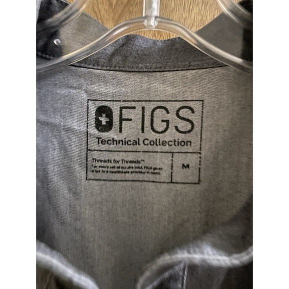 FIGS Rafaela Scrub Top V-Neck Graphite Grey Sleeveless M WXXSW1003 PO#1273 - Picture 6 of 15